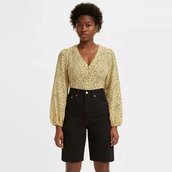 LEVI'S SOPHIA PUFF SLEEVE TOP NWT XL - Picture 1 of 10